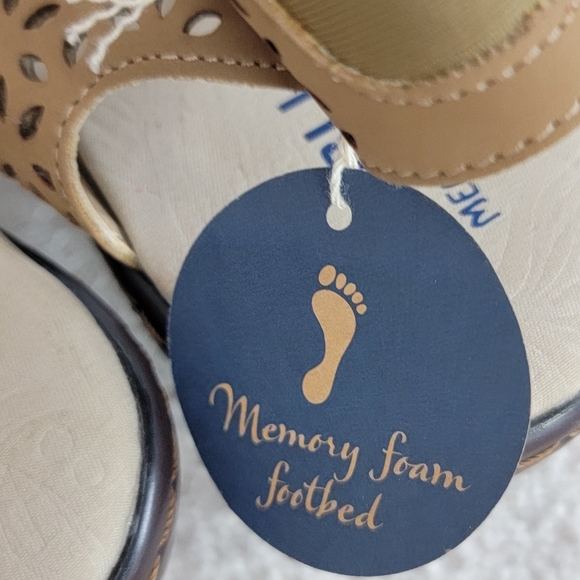 Jambu JBU Chloe Tan Peep Toe T Strap Vegan Wedge Sandal  Sz 10M NEW - Picture 10 of 14